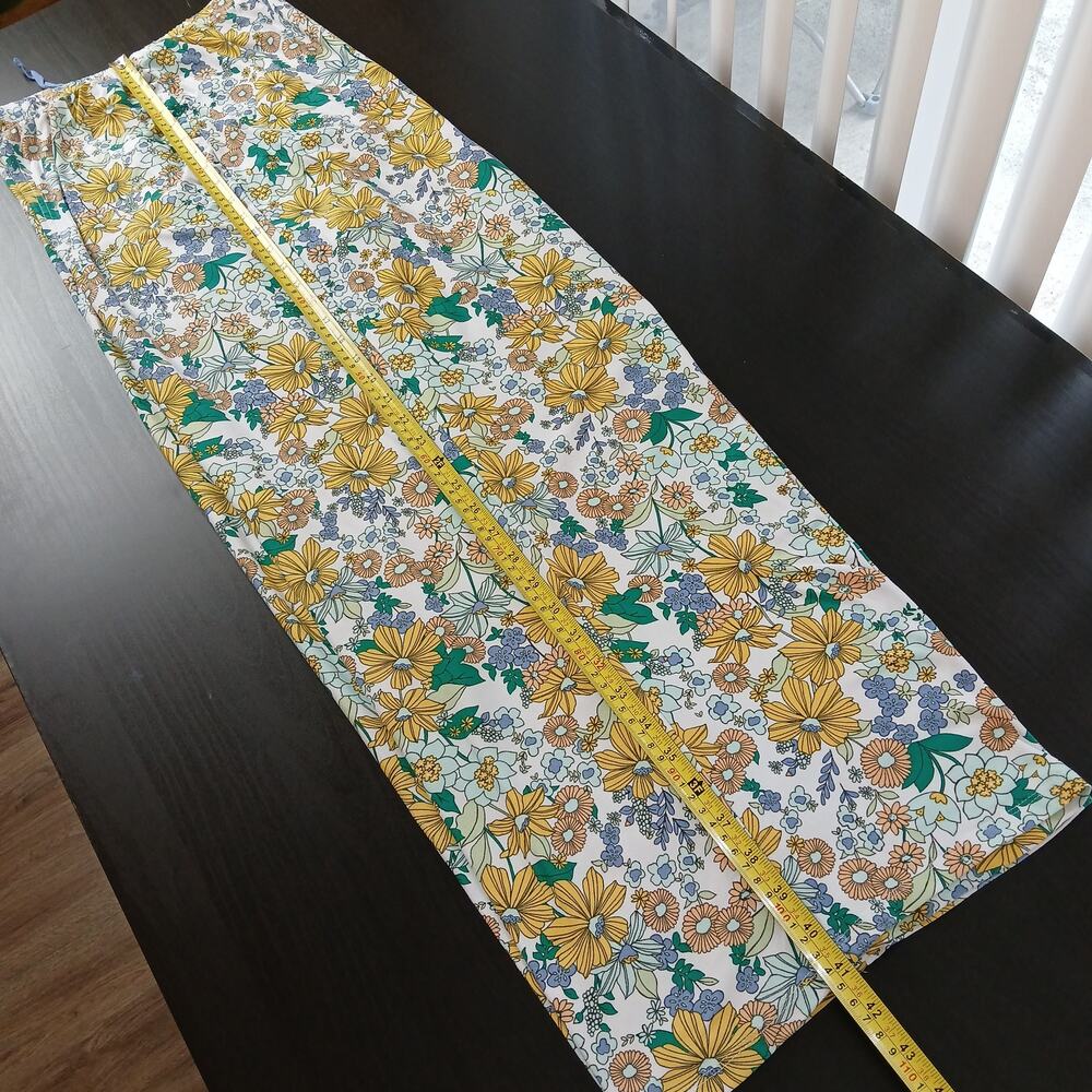 Sonoma Yellow Floral Pajama Lounge Pants 3X pockets full length PJ sleepwear - Picture 9 of 12